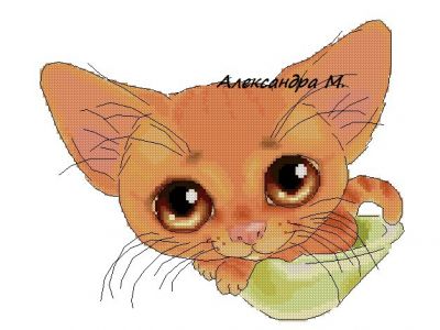 Вышивка крестом Котенок Лучик