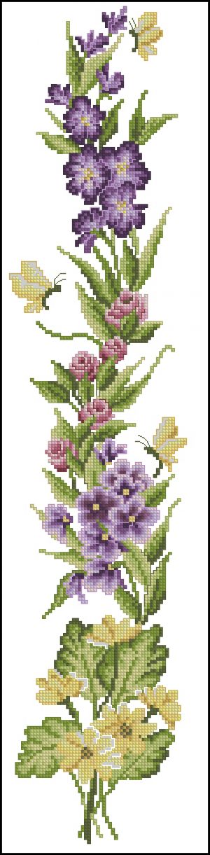 Вышивка крестом Дикие цветы