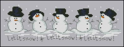 схема для вышивки крестом Let it snow