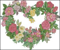 Bucilla 43515 Rose Heart Wreath