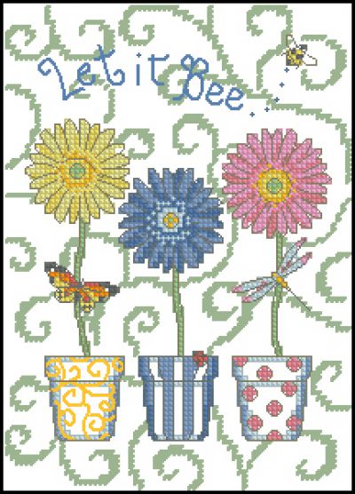 Вышивка крестом Let it bee!