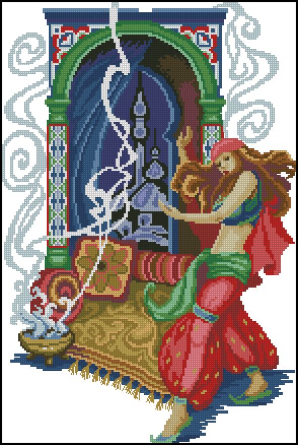 схема вышивки крестом восточная танцовщица