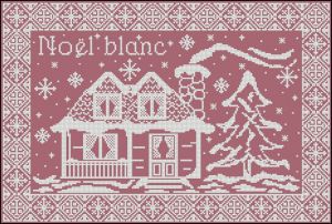 схема вышивки крестом белая зима