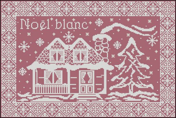 схема вышивки крестом белая зима