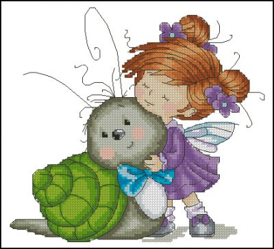 Вышивка крестом Мой друг - улитка