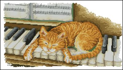 Вышивка крестом Музыкант