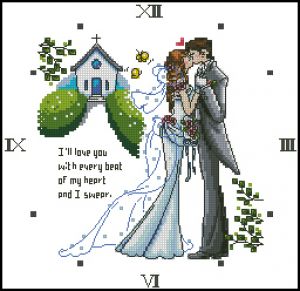 70-65185 Набор для вышивания крестом DIMENSIONS Wedding day ''Свадебная метрика. День свадьбы''