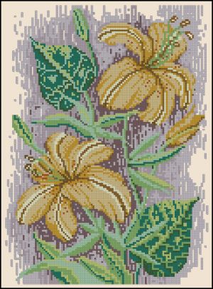 схема вышивки крестом лилия от чудесных мгновений