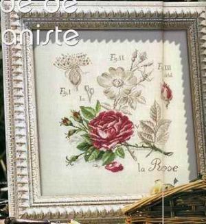 Вышивка крестом Красная роза