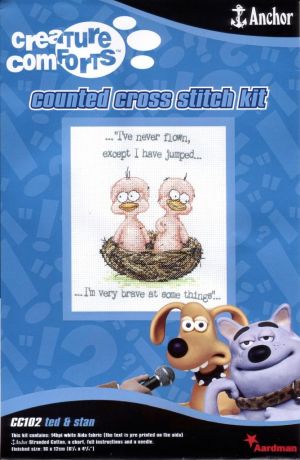 Вышивка крестом Тед и Стен - веселые утята