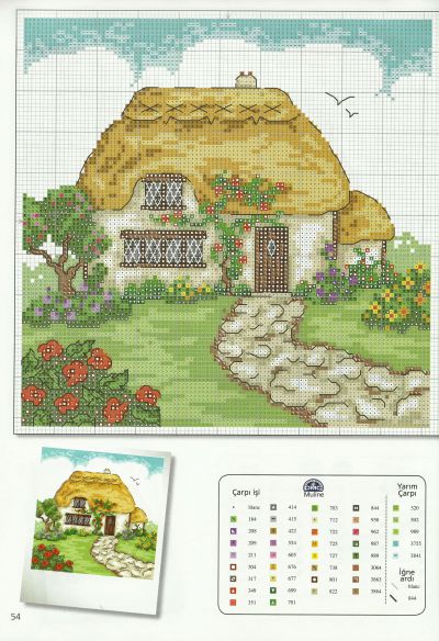 Вышивка крестом Домик