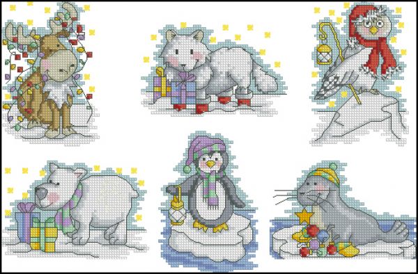 Вышивка крестом Полярные животные