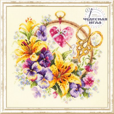 Вышивка крестом Лилии для рукодельницы