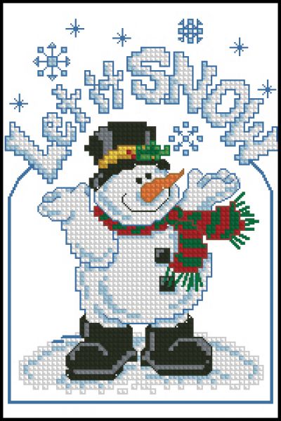 Вышивка крестом Пусть снег идет!