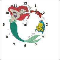 LA3396 Disney Princesses Ariel Clock