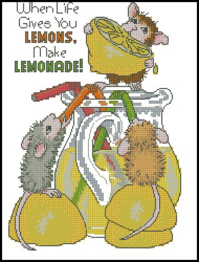 Вышивка крестом Лимонад