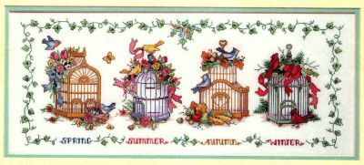 Вышивка крестом Клетки - сезоны