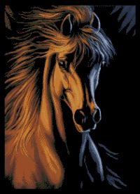 Вышивка крестом Золотой лед