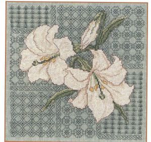 Лилии белые - блекворк