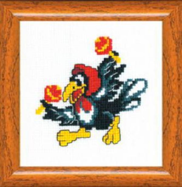 схема вышивки крестом сорока ворона