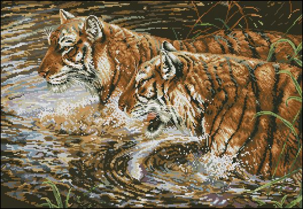 схема для вышивки крестом Грация и опасность