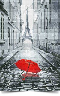 Вышивка крестом Дождливый Париж