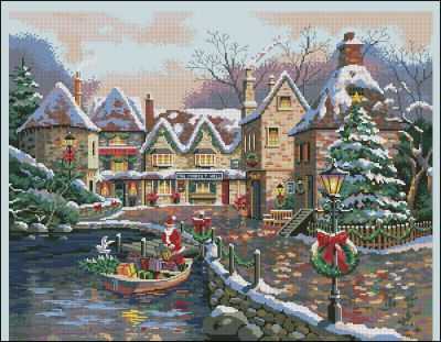 Вышивка крестом Рождественская бухта