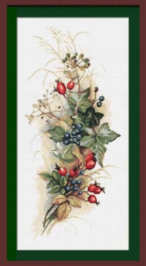 Осенний букет с шиповником