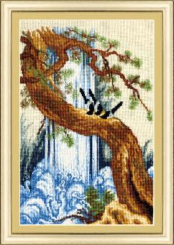 схема вышивки крестом сороки