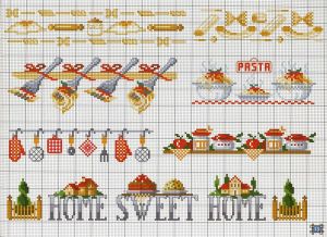 Вышивка крестом Бордюры для скатертей и салфеток 23