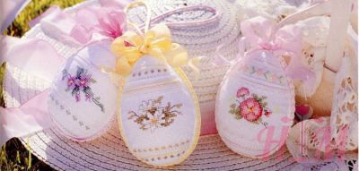 схемы для вышивки пасхальных яиц