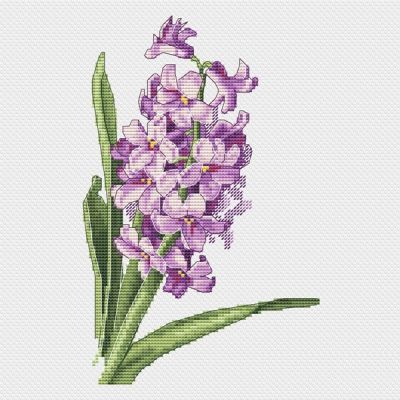 Вышивка крестом Розовый гиацинт