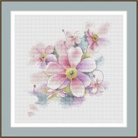 Вышивка крестом Акварельные цветы