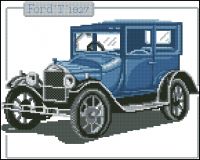 Вышивка крестом автомобиля Ford T-1927