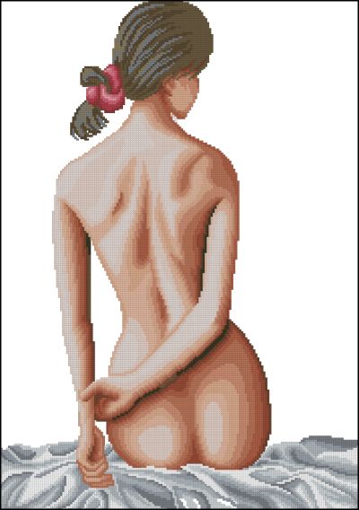 Вышивка крестом Обнаженная