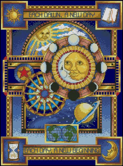 Вышивка крестом Новый день