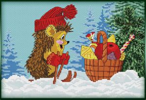 Ёжик с корзинкой