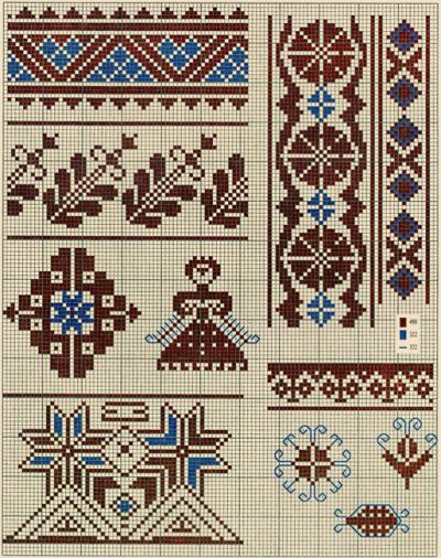 Вышивка крестом Орнаменты-5
