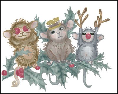 Вышивка крестом Три мышки