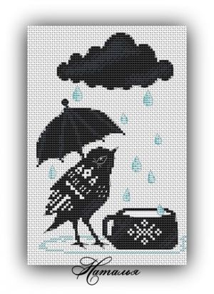 Птица под зонтом