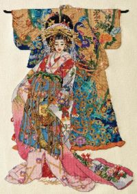 Вышивка крестом Kimono Geisha