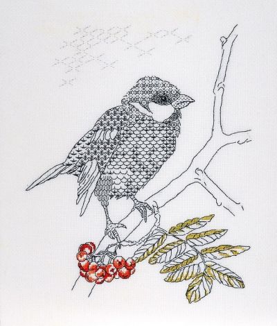 Вышивка крестом Воробышек