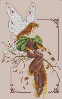 Вышивка крестом Осенняя фея