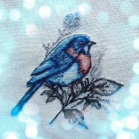 Вышивка крестом Голубая птица