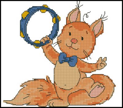 схема для вышивки крестом Белка Тим