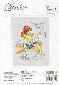 схема вышивки крестом девочка и голуби