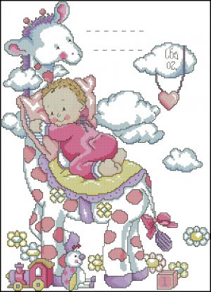 Детская метрика с жирафом