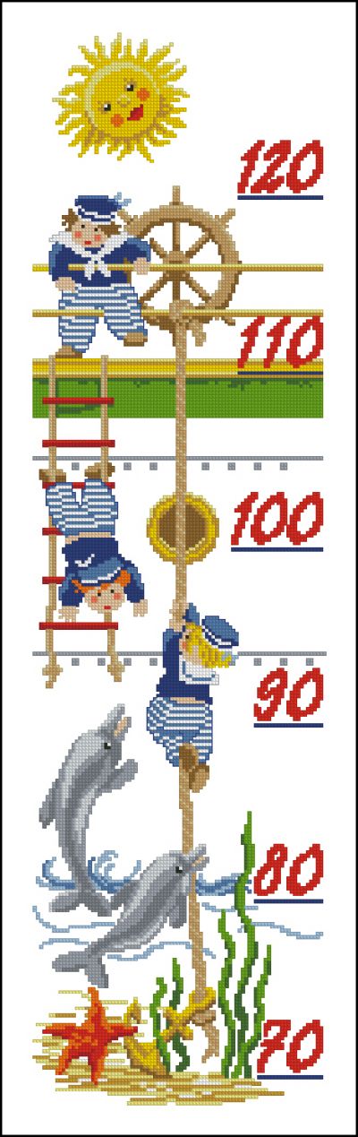 Вышивка крестом Ростомер Морячки