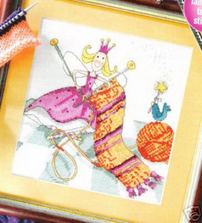 Вышивка крестом Фея вязальщица