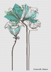 схема вышивки лилии